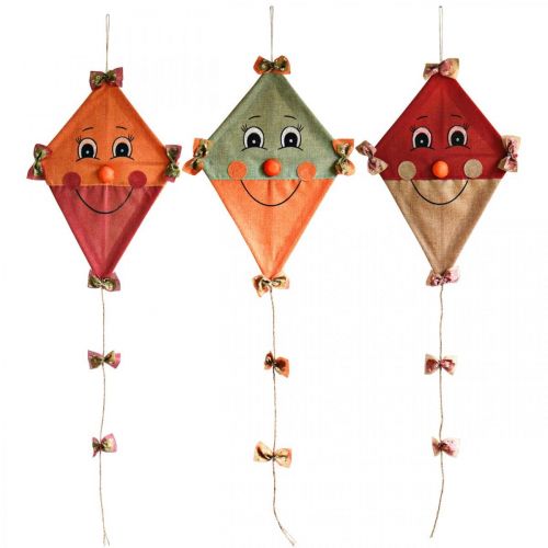 Floristik24 Deco drage til at hænge op efterårsdekoration jute sorteret 40×55cm 3stk