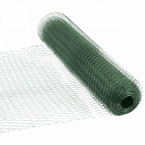 Artikel Sekskantet grønt tråd PVC-belagt trådnet 50cm×10m