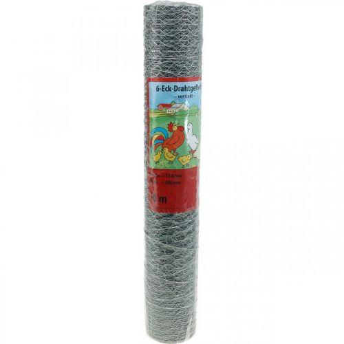 Floristik24 Hexagonal Wire Galvaniseret Sølv Kanin Wire 50cm×10m