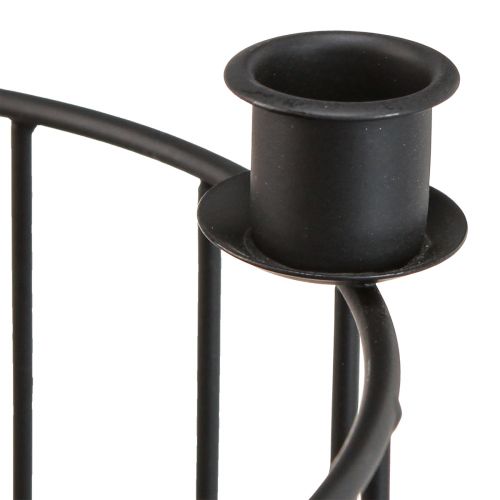 Artikel Trådkurv metal dekorativ kurv lysestage sort Ø23,5cm