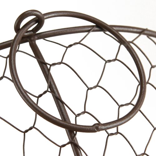 Artikel Trådkurvskål med håndtag Brun Ø35/30/25 cm Sæt med 3 stk