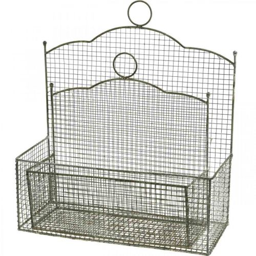 Artikel Trådkurv, vægkurv, plantekurv Shabby Chic L38/32cm sæt med 2 stk