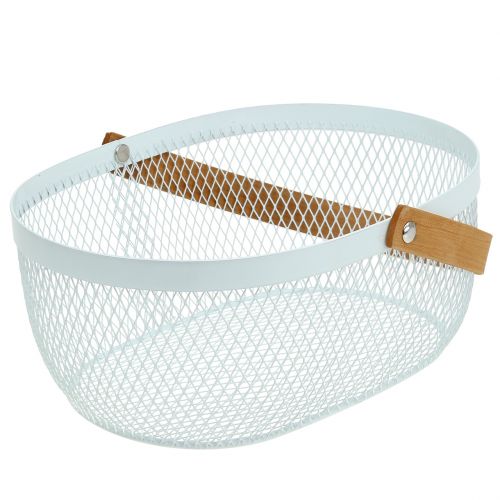 Floristik24 Trådkurv med håndtag hvid 23,5 cm x 18 cm x 10 cm