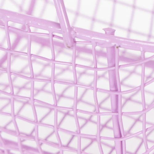 Artikel Trådkurv med træhåndtag, ideel til moderne bolig og stilfuld dekoration, 17 cm, 6 stk.