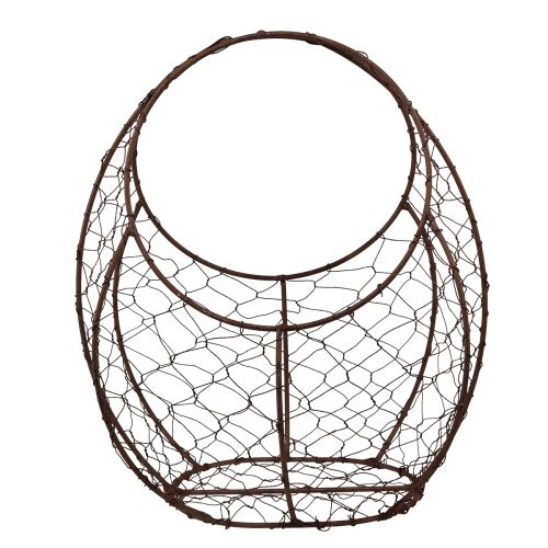 Artikel Trådkurv rust metalkurv med håndtag 22,5x11,5x26,5cm