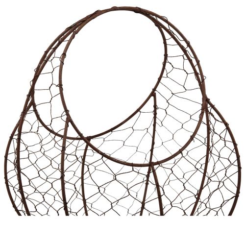 Artikel Trådkurv rust metalkurv med håndtag 22,5x11,5x26,5cm
