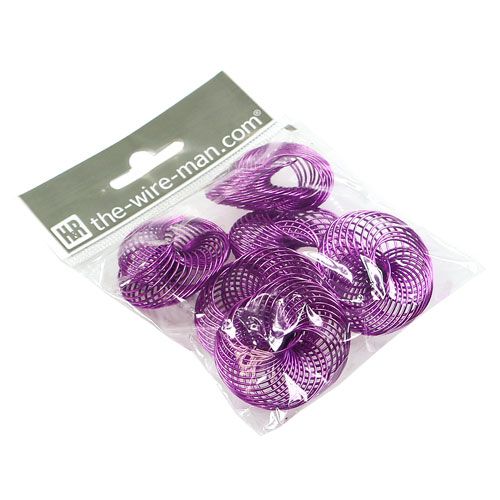 Floristik24 Trådhjul lavendel Ø4,5 cm 6stk