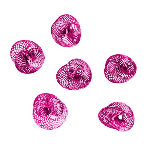 Floristik24 Trådhjul Pink Ø4.5cm 6stk