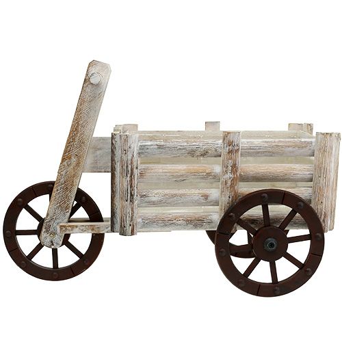 Floristik24 Plantning af trehjulet cykel hvidt træ H31,5 cm