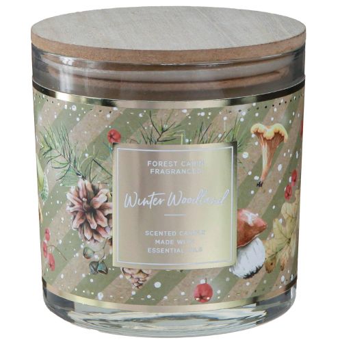 Artikel Duftlys Winter Woodland lys i glas Ø9,5cm H10,5cm