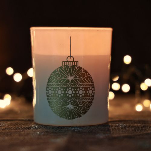 Artikel Duftlys julelys glas hvid julelys 7,5cm