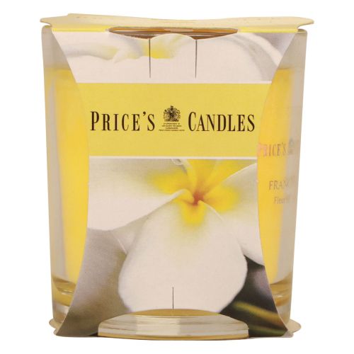 Artikel Duftlys i glas sommerduft Frangipani Gul H8cm