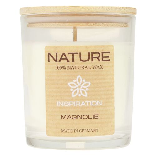 Duftlys i et glas naturvoks Wenzel Candles Magnolia 85×70mm