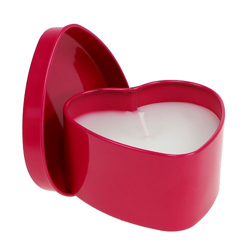 Floristik24 Duftlys hjerteform pink 7cm x 3,5cm 1 stk