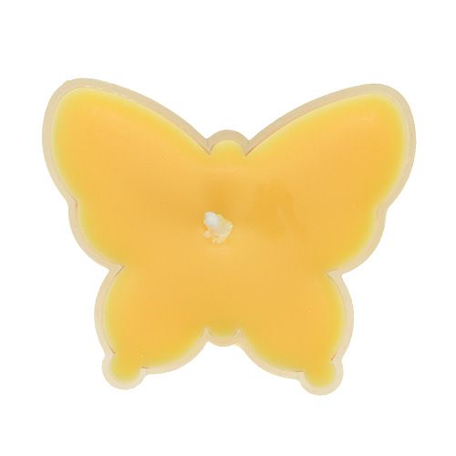 Floristik24 Duftende telys sommerfugl Ø4,8cm H2cm gul 6stk