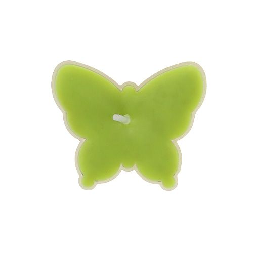 Floristik24 Duftende telys Butterfly Ø4.8cm H2cm grøn 6stk