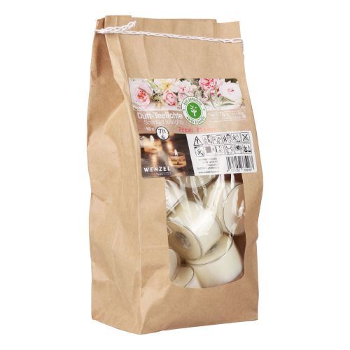 Artikel Duftende fyrfadslys Fresh Flower duftende fyrfadslys hvid Ø25cm 7t 18 stk.