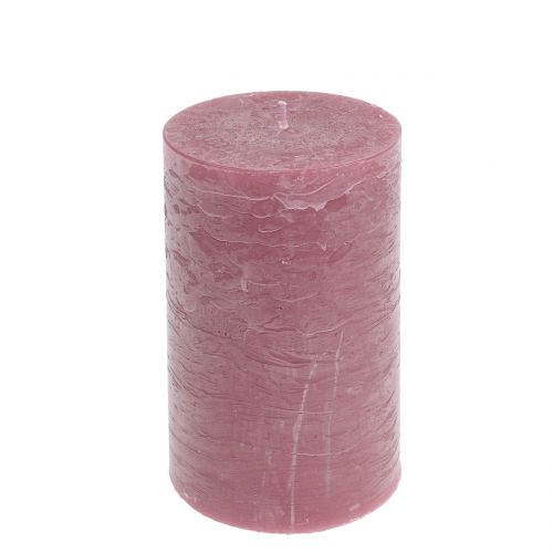 Artikel Ensfarvede stearinlys antik pink 85x150mm 2stk