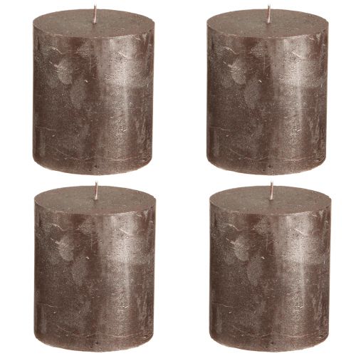 Artikel Ensfarvede lys brun kobber metallic 70×80mm 4 stk