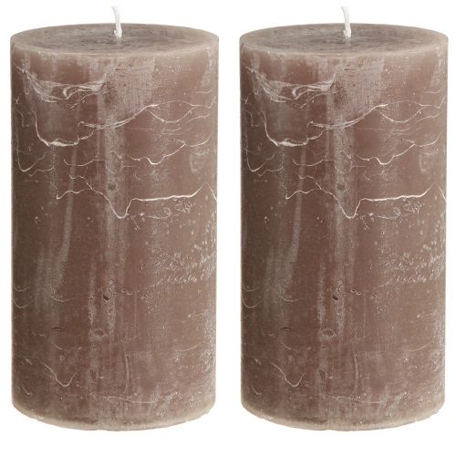 Artikel Ensfarvede lys brune søjlelys 85×150mm 2 stk