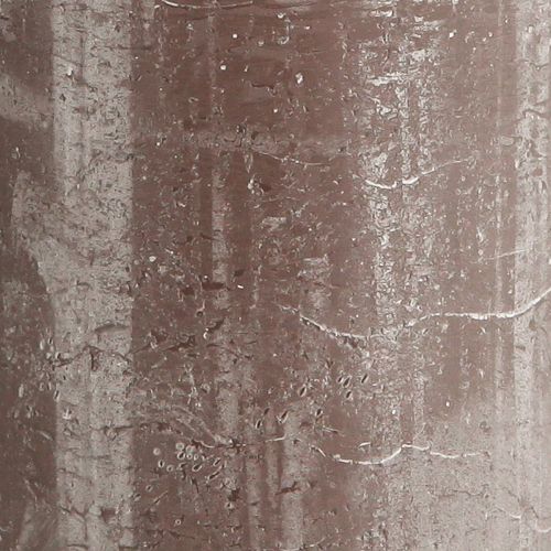 Artikel Ensfarvede stearinlys brune søjlelys 85x200mm 2 stk