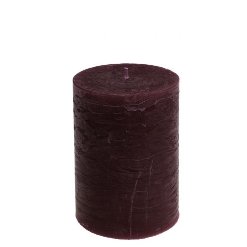 Artikel Ensfarvede stearinlys bordeaux 85x120mm 2stk