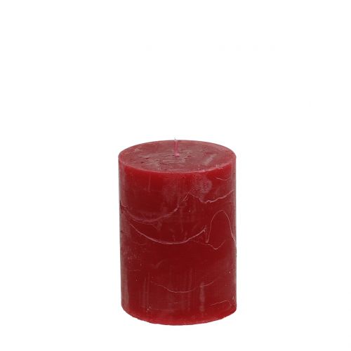 Ensfarvede lys mørkerøde 60x80mm 4stk