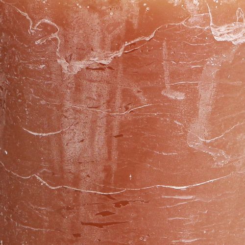 Artikel Ensfarvede stearinlys karamel søjlelys 85×120mm 2 stk