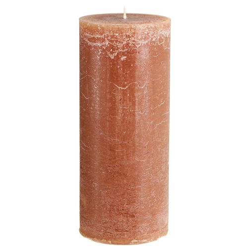 Ensfarvede stearinlys karamel søjlelys 85×200mm 2 stk