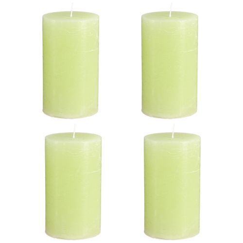 Artikel Ensfarvede lys limegrønne​​​​​​​ Søjlelys 70×120mm 4 stk.
