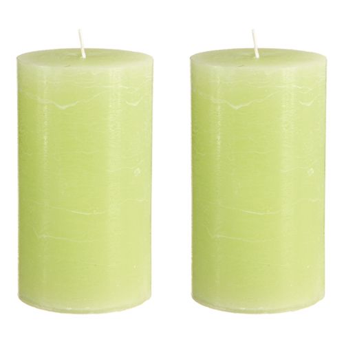 Artikel Ensfarvede lys limegrønneSøjlelys 85×150mm 2 stk.