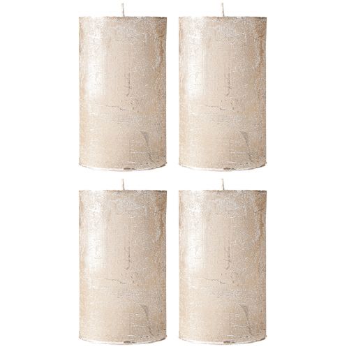 Artikel Ensfarvede lys platin 60x100mm 4 stk