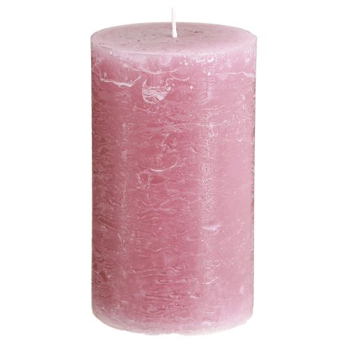 Artikel Ensfarvede lys pink søjle lys gammel pink 70×120mm 4 stk.