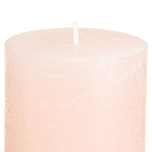 Artikel Ensfarvede lys pink søjle lys lys pink 60×80mm 4 stk.