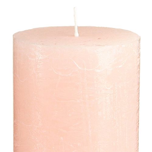 Artikel Ensfarvede lys pink søjle lys lys pink 70×120mm 4 stk.