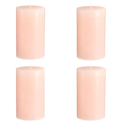 Artikel Ensfarvede lys pink søjle lys lys pink 70×120mm 4 stk.