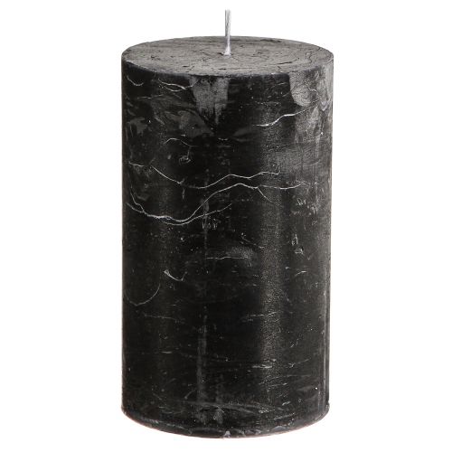 Artikel Ensfarvede lys sorte søjlelys 70×120mm 4 stk