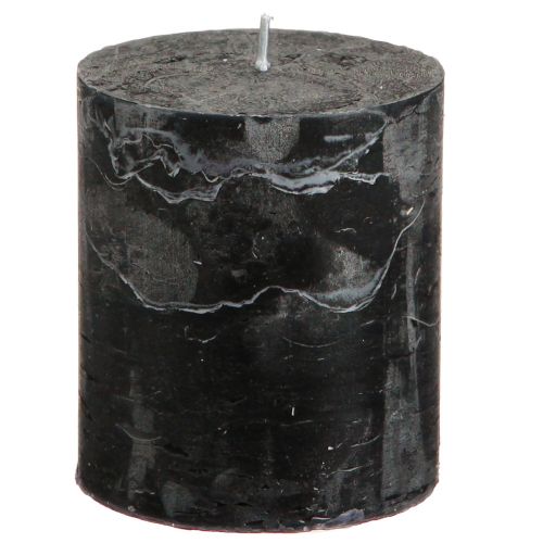 Artikel Ensfarvede lys sorte søjlelys 70×80mm 4 stk