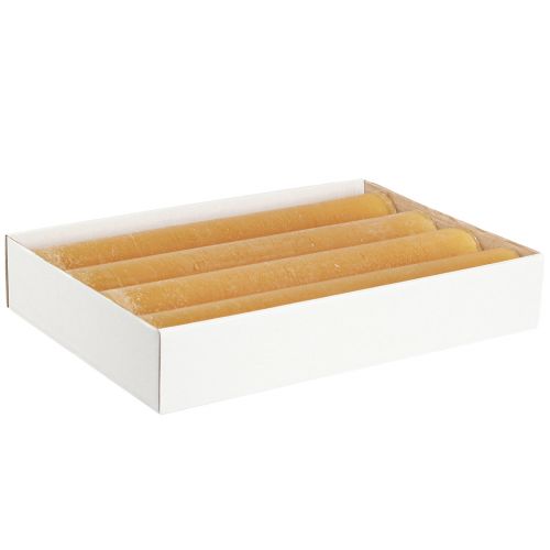 Artikel Ensfarvede stearinlys pindelys honning 50x300mm 4 stk