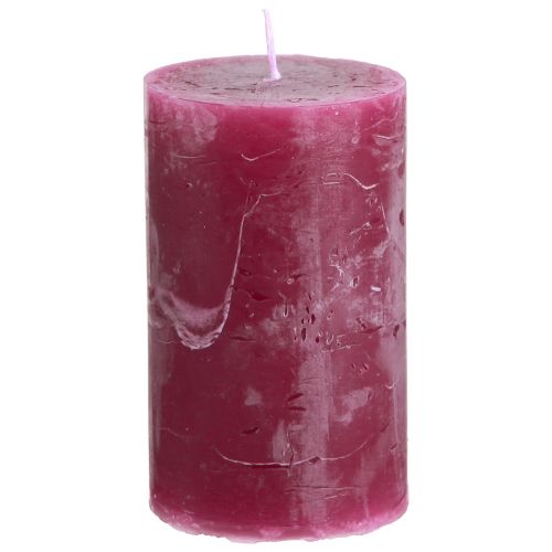 Floristik24 Ensfarvede stearinlys søjlelys Berry 60x100mm 4 stk