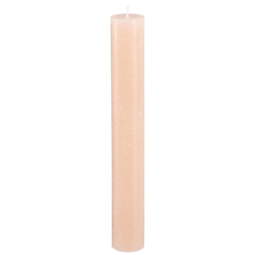 Floristik24 Ensfarvede lys bordlys abrikos 34x240mm 4 stk