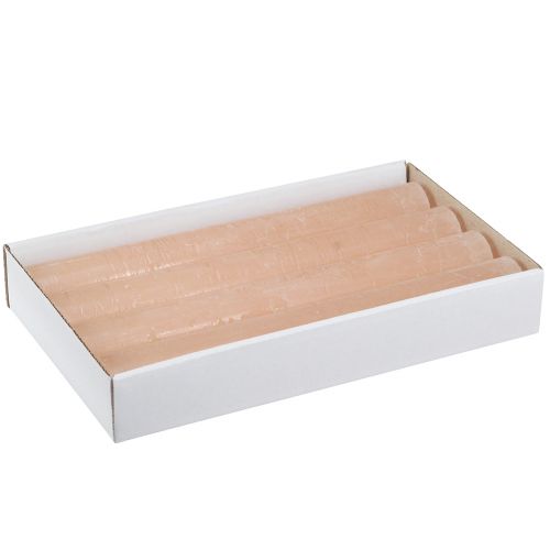 Floristik24 Ensfarvede lys bordlys abrikos 34x240mm 4 stk