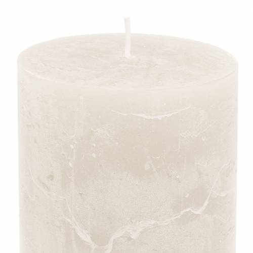 Artikel Ensfarvede stearinlys hvide 70x80mm 4 stk