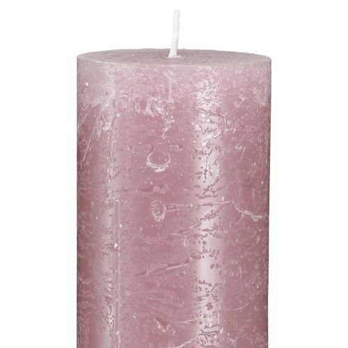 Artikel Ensfarvede lys i gamle pink lys 50x300mm 4 stk