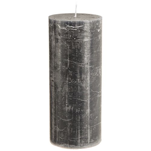 Floristik24 Ensfarvede søjlelys i antracit 85x200mm 2 stk.