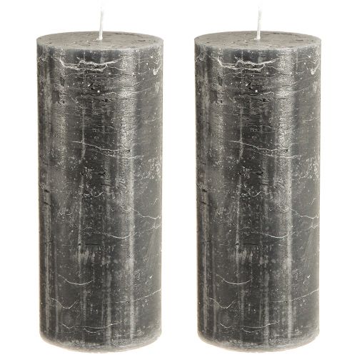 Artikel Ensfarvede søjlelys i antracit 85x200mm 2 stk.