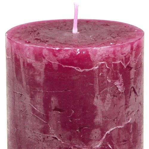 Artikel Ensfarvede søjlelys 3 farver Berry 60×100mm 12 stk.