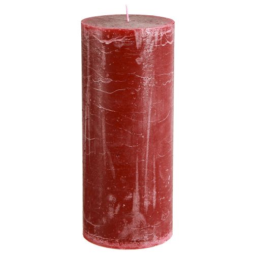 Artikel Ensfarvede søjlelys mørkerøde 85x200mm 2 stk
