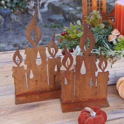 Floristik24 Patina deco standee stearinlys juledekoration H20cm