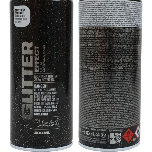 Artikel Glitter Spray Sølv Montana Effekt Glitter Spray Spray Paint 400ml